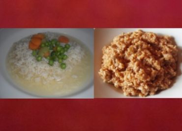 Oběd 65 - Hovězí polévka a Rizoto se šunkou