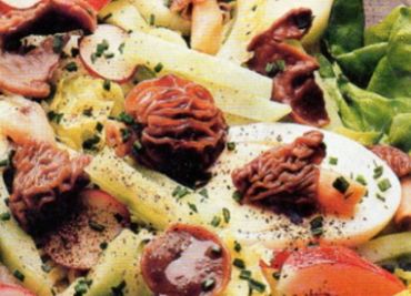 Jarní houbičkový salát