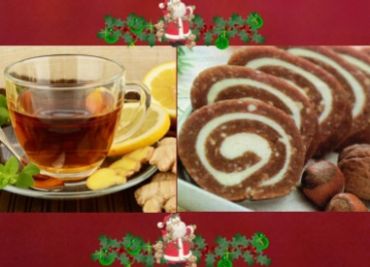 Vánoční čaj a nepečená roláda
