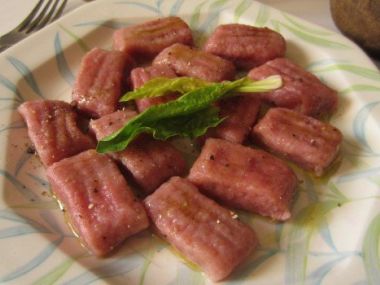 Červené gnocchi