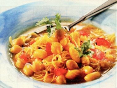 Marocká polévka s fazolemi